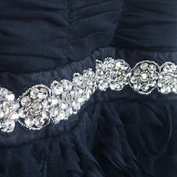 TRIXXI BLUE SPAGHETTI STRAP SWEETHEART NECKLINE FIT AND FLAIR PROM DRESS NWT - Picture 8 of 15